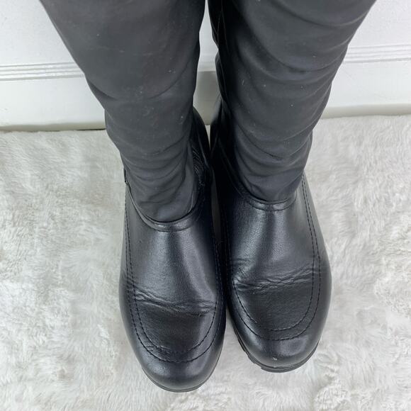 Bass Leather Faux Fur-Lined Winter Boots Women’s Size 9 Black - Picture 7 of 9